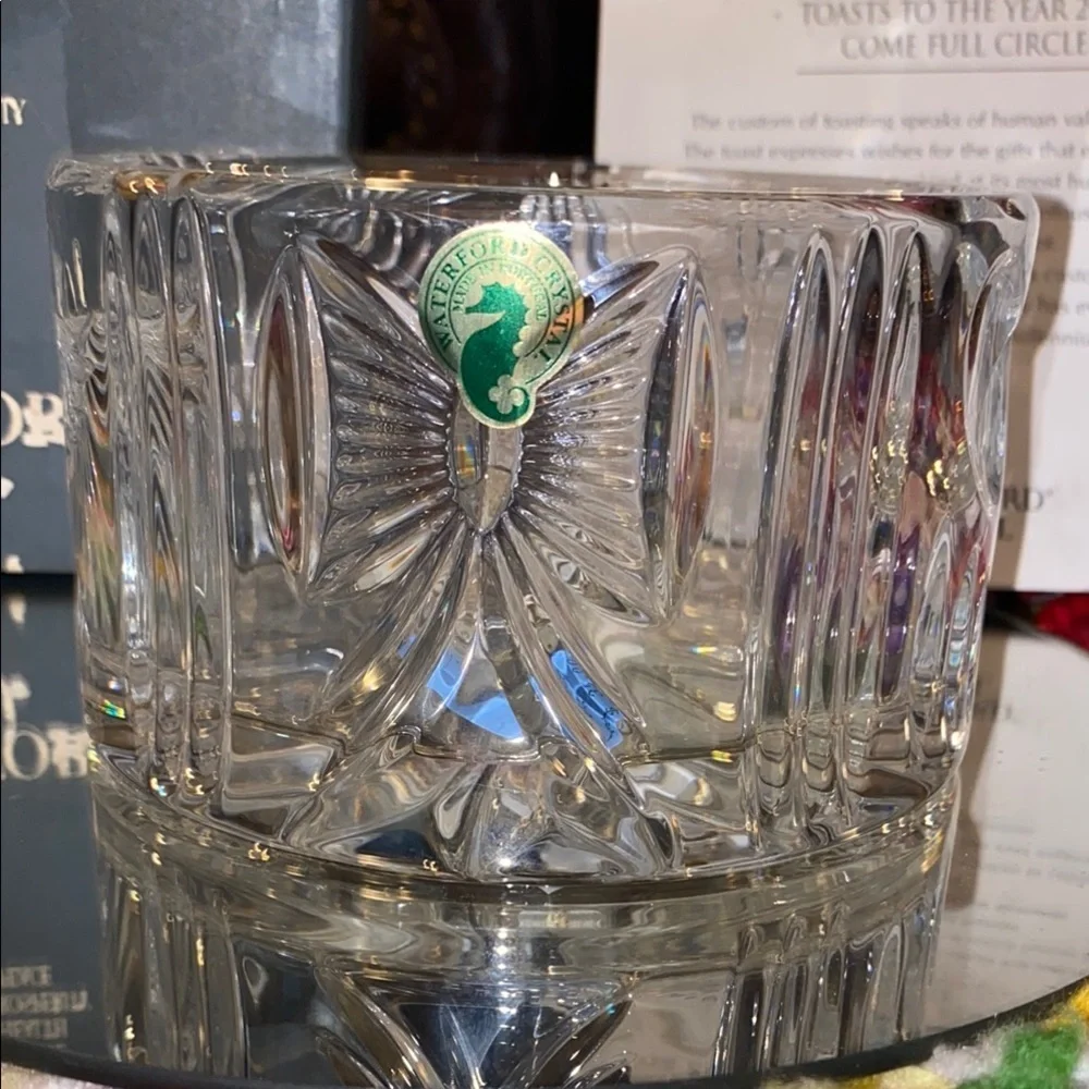 Waterford Crystal Millennium Collection Glass Champagne/Wine bottle display